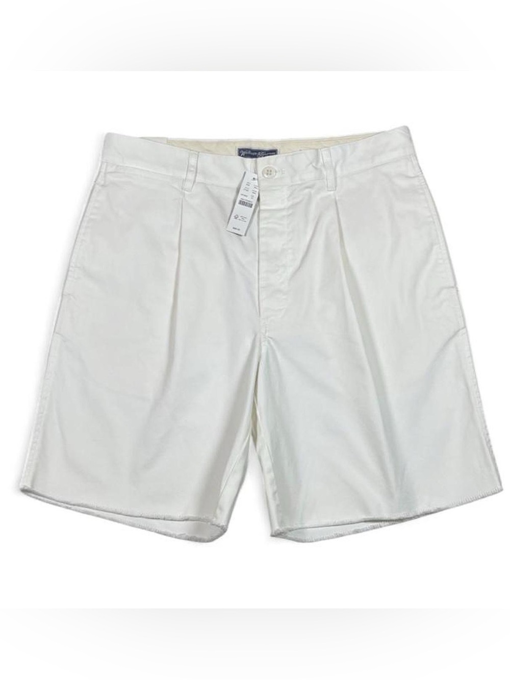 NWT! Wallace & Barnes J.Crew White Pleated Button-Fly Shorts Men’s Size W31 L8